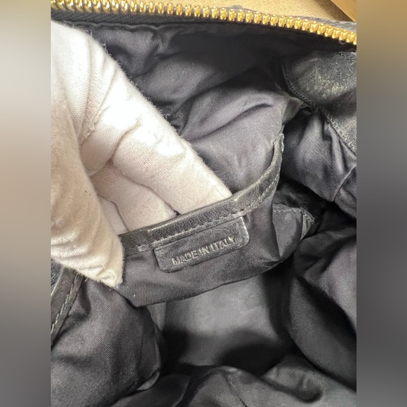 BURBERRY Black Smoke Check Nylon/Leather Hobo - Picture 4 of 16